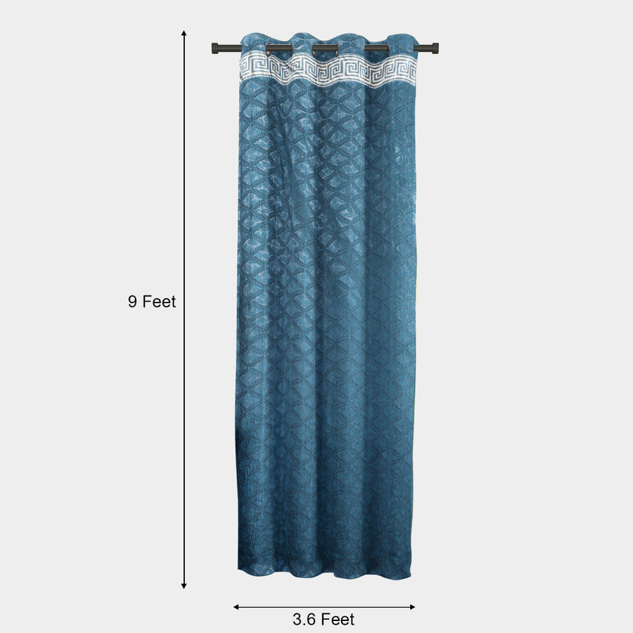 9 ft. Blue Polyester Curtain, , large image number null