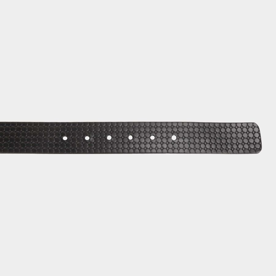 Men's Black Leather Casual Belt, , large image number null