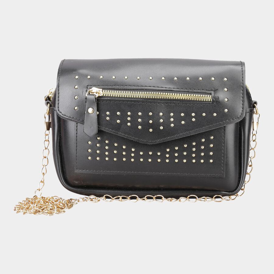 Women's Polyurethane Envelope/Zipper Sling Bag, , large image number null