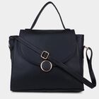 Women's Black Polyurethane Hand Bag, , small image number null