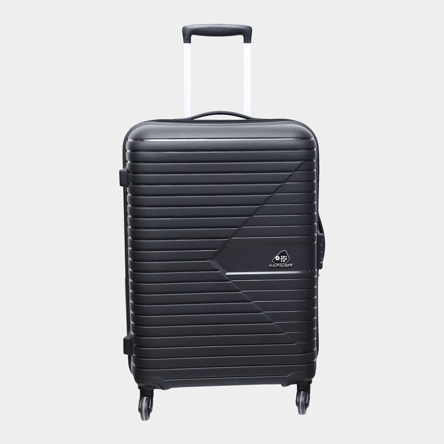 4-Wheel Black PVC Matee Hard Case Trolley, Medium, , large image number null