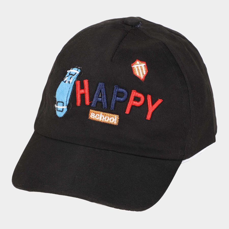Kids' Black Canvas Cap, , large image number null