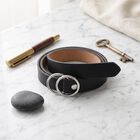 Woman's Black Polyurethane Belt, , small