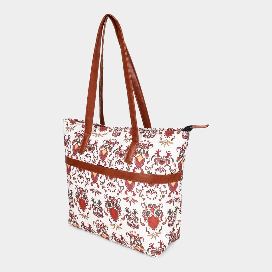 Women's Beige Fabric-Polyester Tote Bag, , large image number null