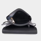 Women's Grey Polyurethane Sling Bag, , small