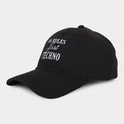Men's Black Fabric Cap, , small