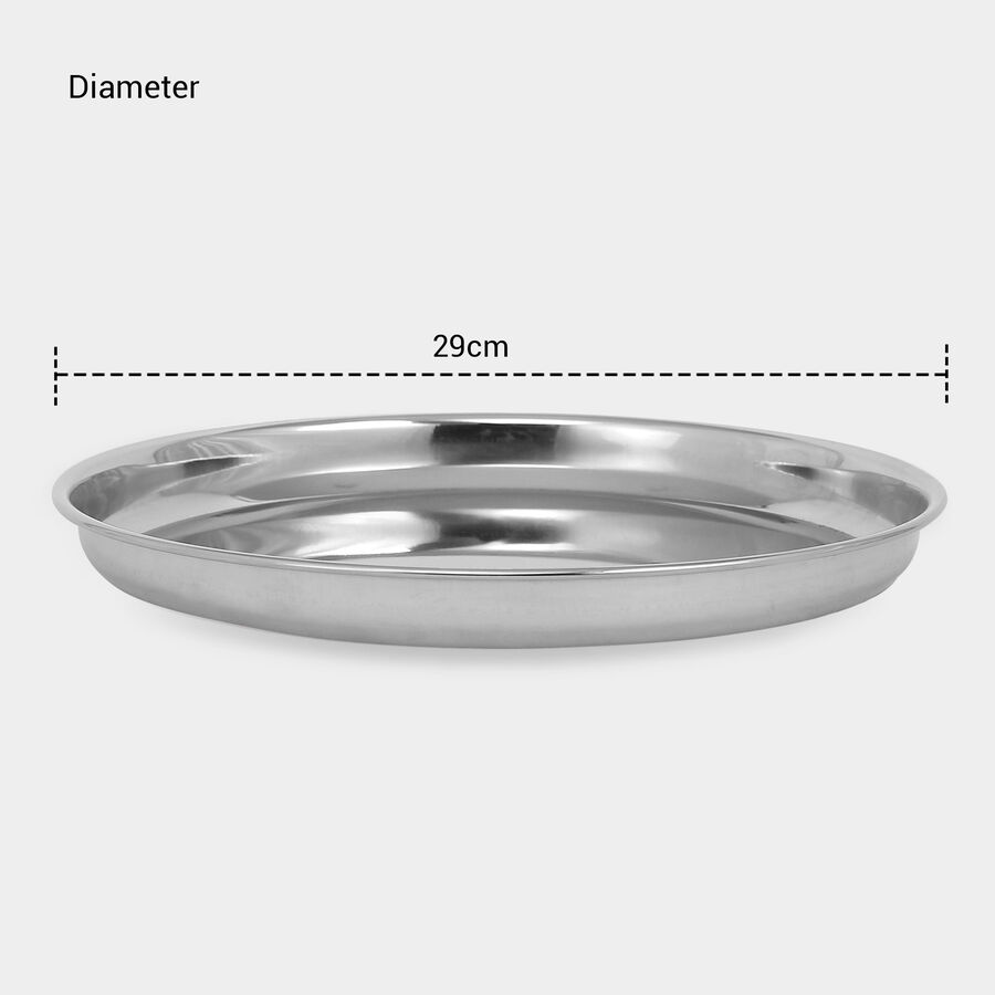 Stainless Steel Plate (Thali) - 29cm, , large image number null