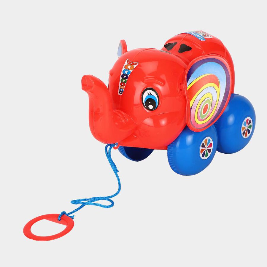 Kid's Red Plastic Pull Along, , large
