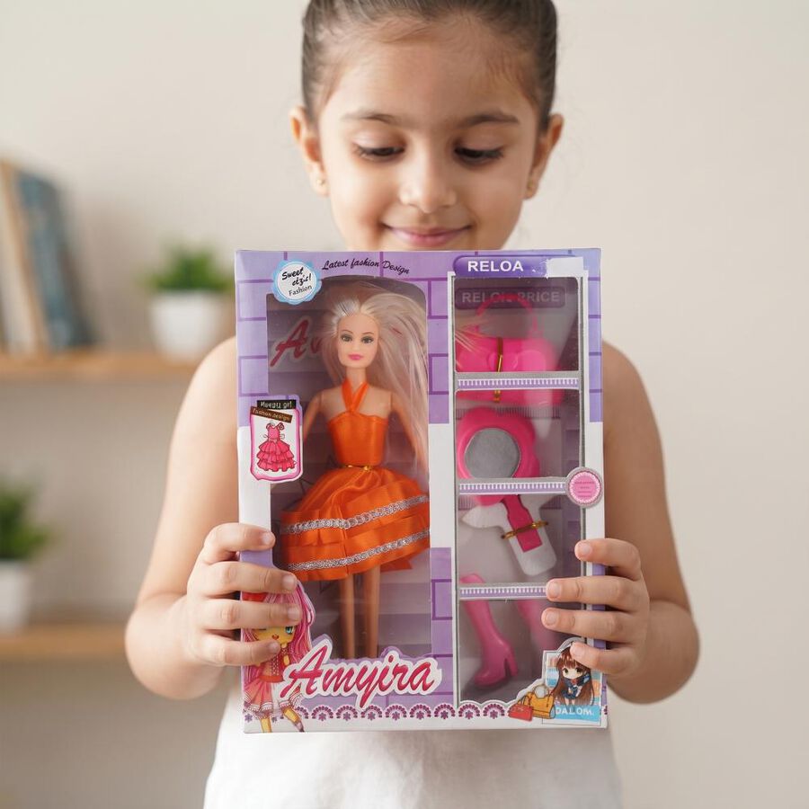 Kid's Plastic Dolls With Accessories, , large