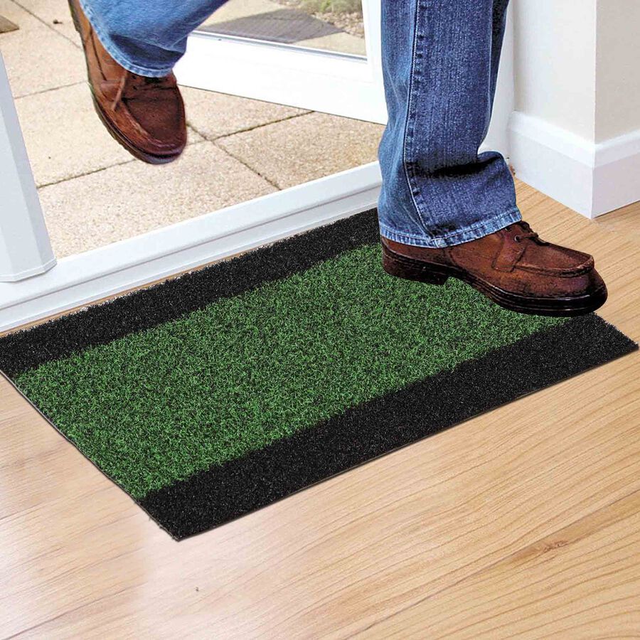 Anti-Skid Green Polypropylene Door Mat, , large image number null