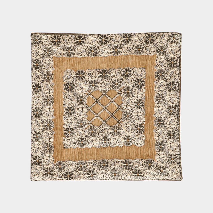 Beige Polyester Cushion Cover, , large image number null