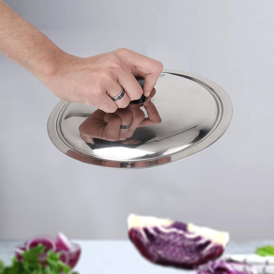 Stainless Steel Multipurpose Lid With Knob, , large image number null