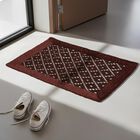 Anti-Skid Brown Polyester Cotton Door Mat, , small image number null