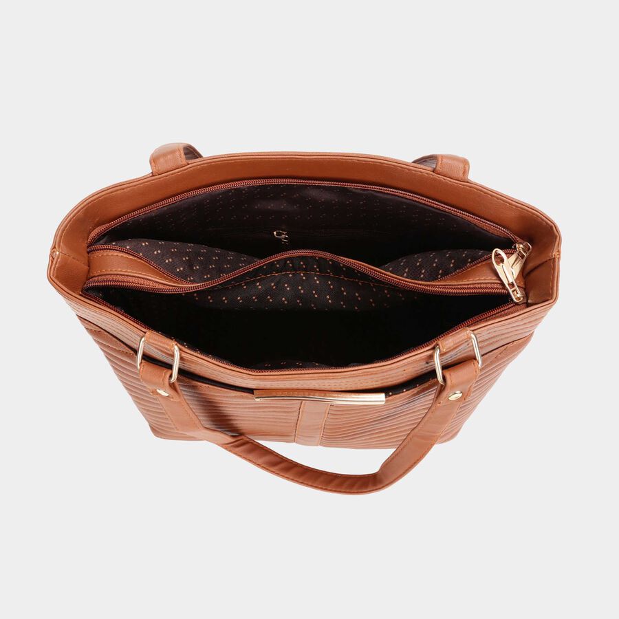 Women's Tan Polyurethane Hand Bag, , large image number null
