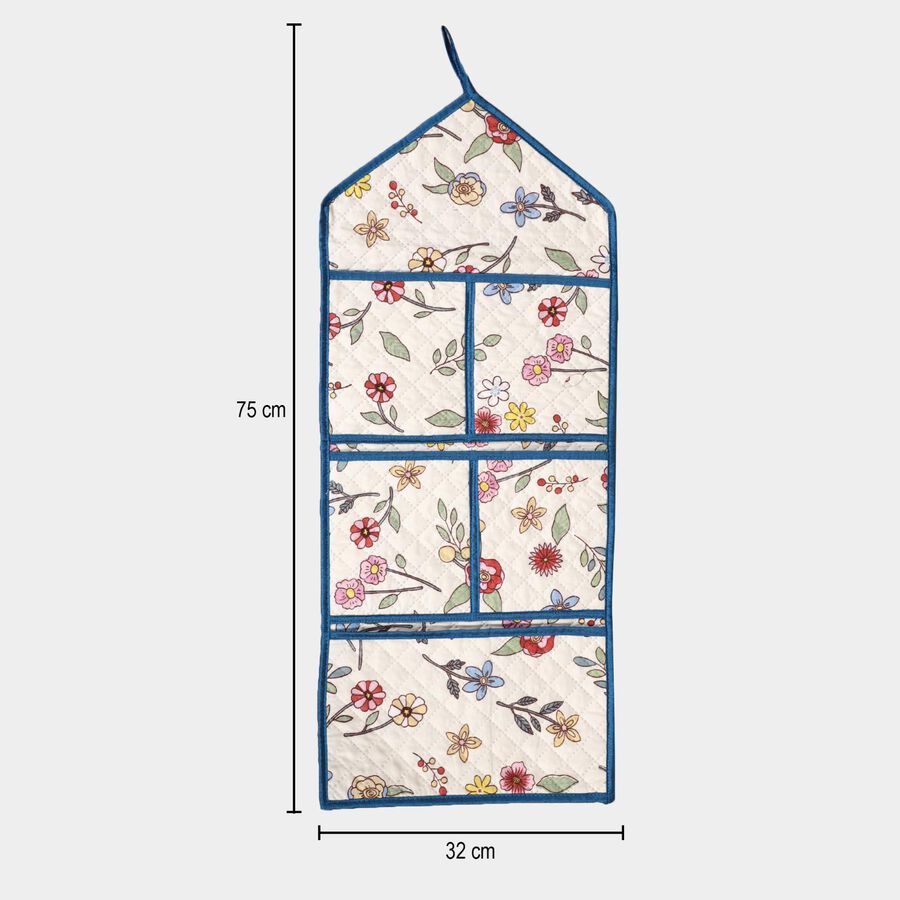 Ivory Cotton Blend Wall Hanging Organiser, , large image number null