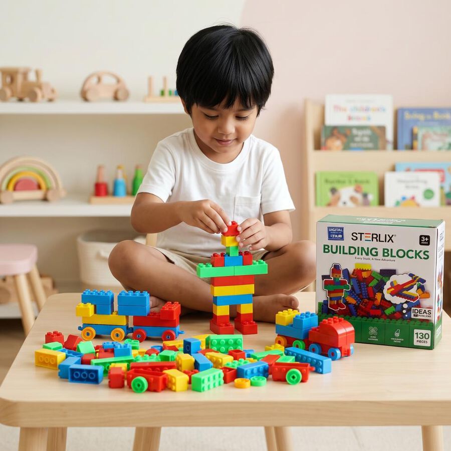 Kid's Plastic Blocks Toy , , large