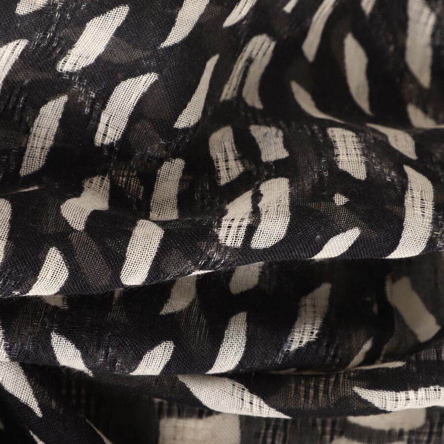 Women's Black Viscose Scarf, , large image number null