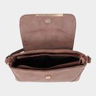 Women's Brown Polyurethane Handbag, , small image number null