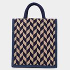 Dark Blue Jute Lunch Bag, , small image number null
