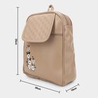Women's Beige Pu Backpack , , small image number null