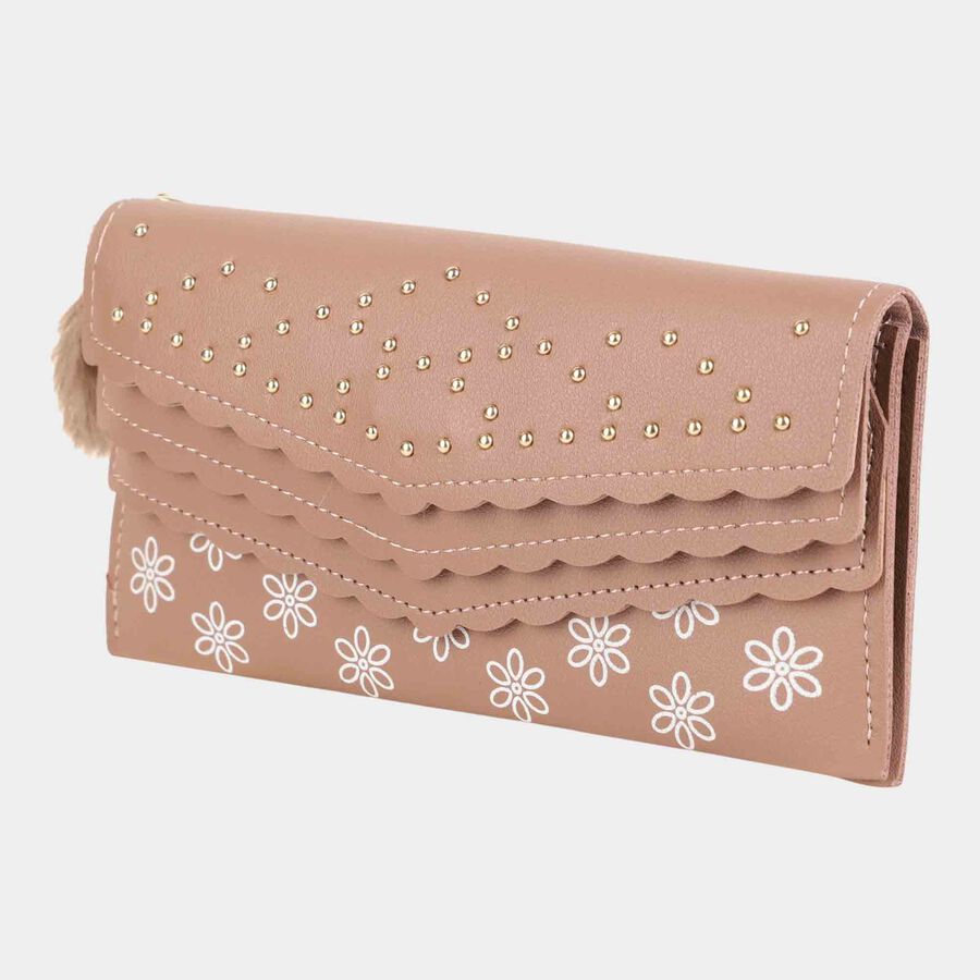 Women's Pink Polyurethane Handbag, , large image number null