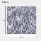135 GSM Dark Grey Microfiber Double Bedsheet With Pillow Cover, , small image number null