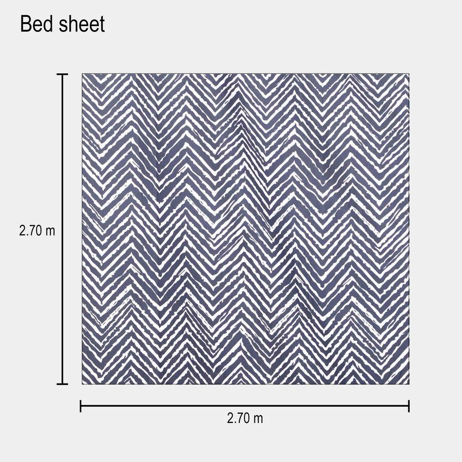135 GSM Dark Grey Microfiber Double Bedsheet With Pillow Cover, , large image number null