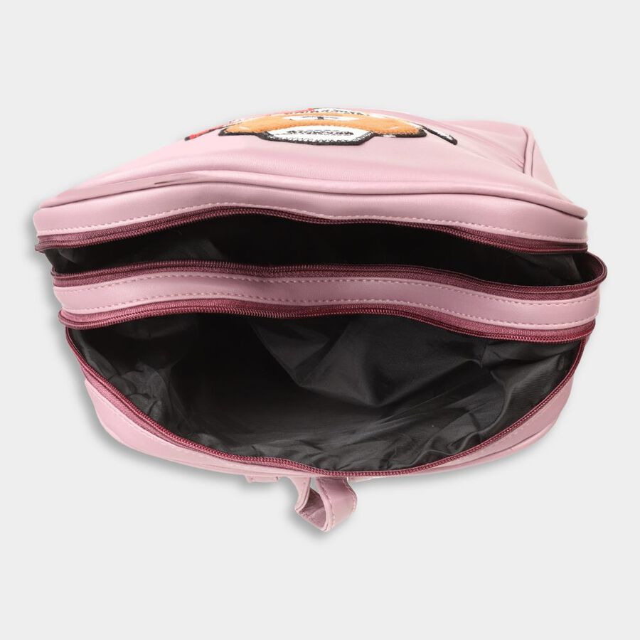 Women's Peach Polyurethane Backpack, , large image number null