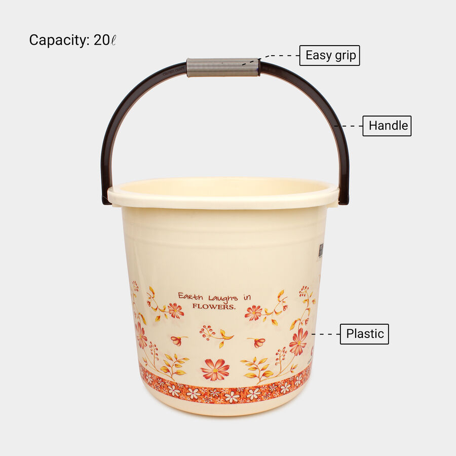 20 L Plastic Bucket, , large image number null