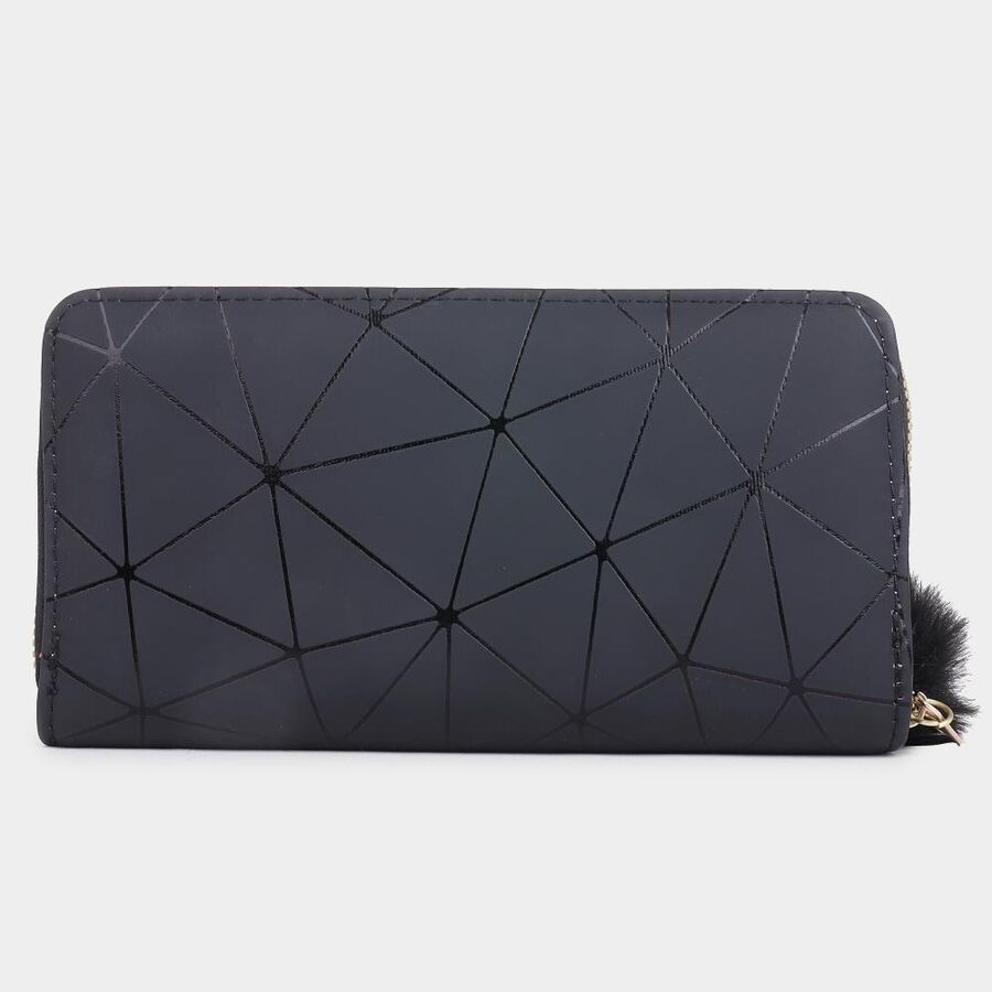 Women's Blue Polyurethane Long Wallet, , large image number null