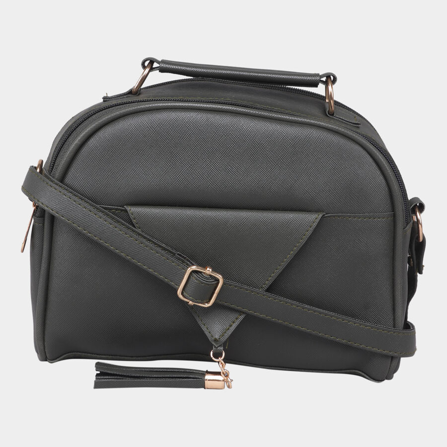 Women's Polyurethane Zipper Handbag, , large image number null