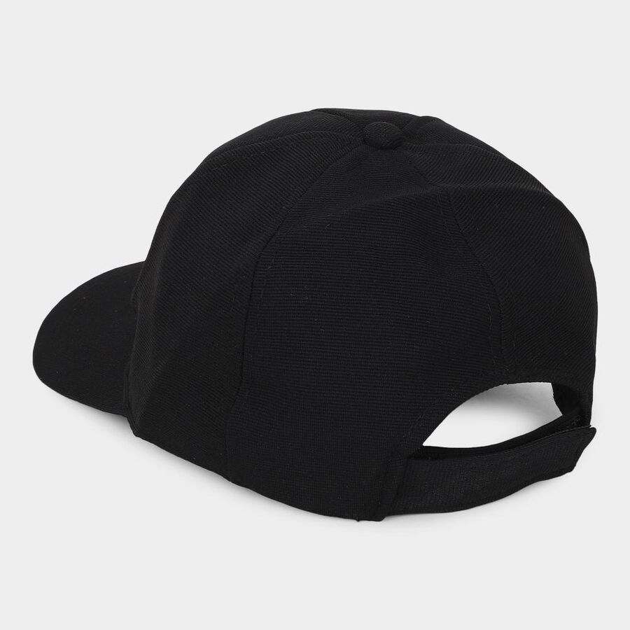 Black Men's Cotton Cap, , large