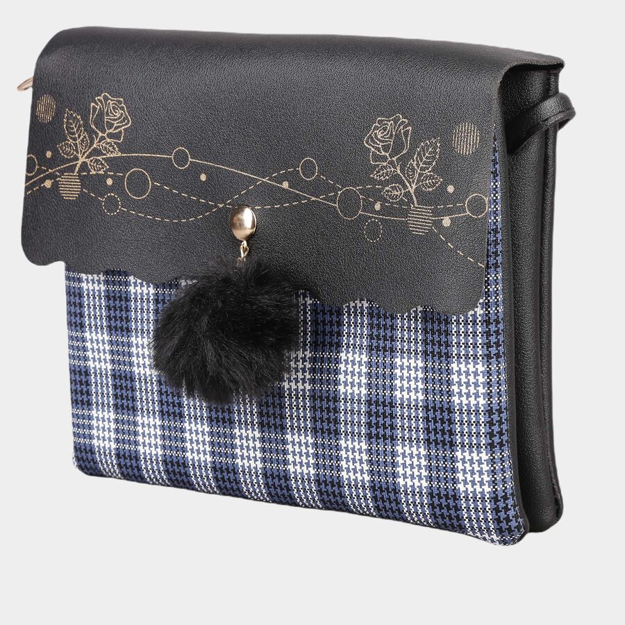 Women's Polyurethane Envelope/Zipper Sling Bag, , large image number null