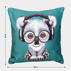 Teal Animal Printed Cushion, , small