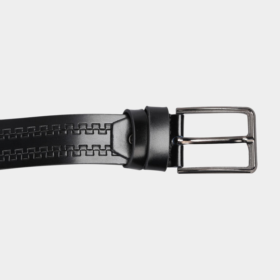 Men's Black Polyurethane Casual Belt, , large image number null