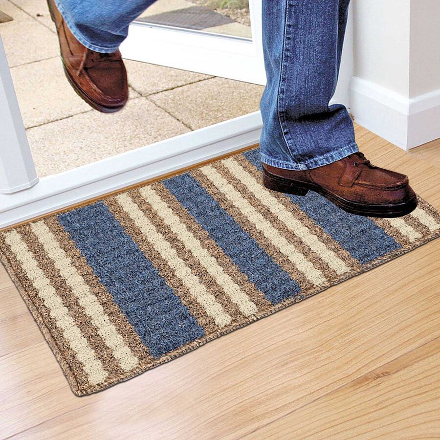 Anti-Skid Blue Polypropylene Door Mat, , large image number null
