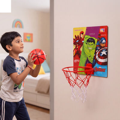 Kid's I-Toys Marvel Avengers Plastic Basketball Hoop with Ball