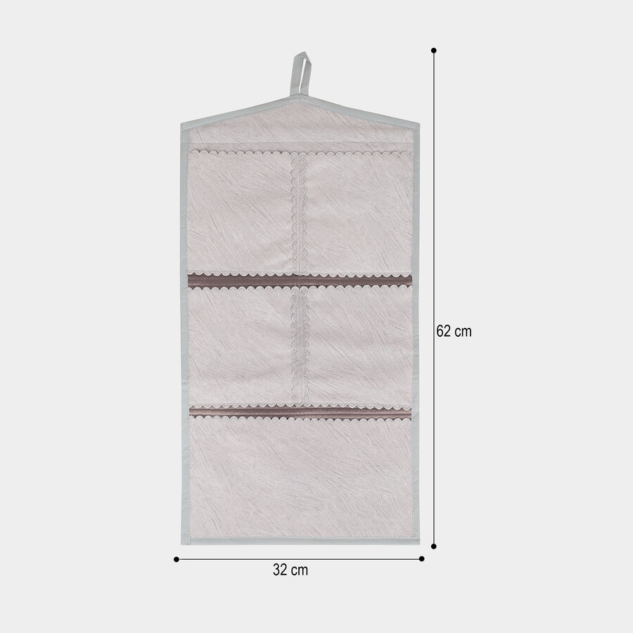 Beige Polyester Cotton Wall Hanging Organiser, , large image number null