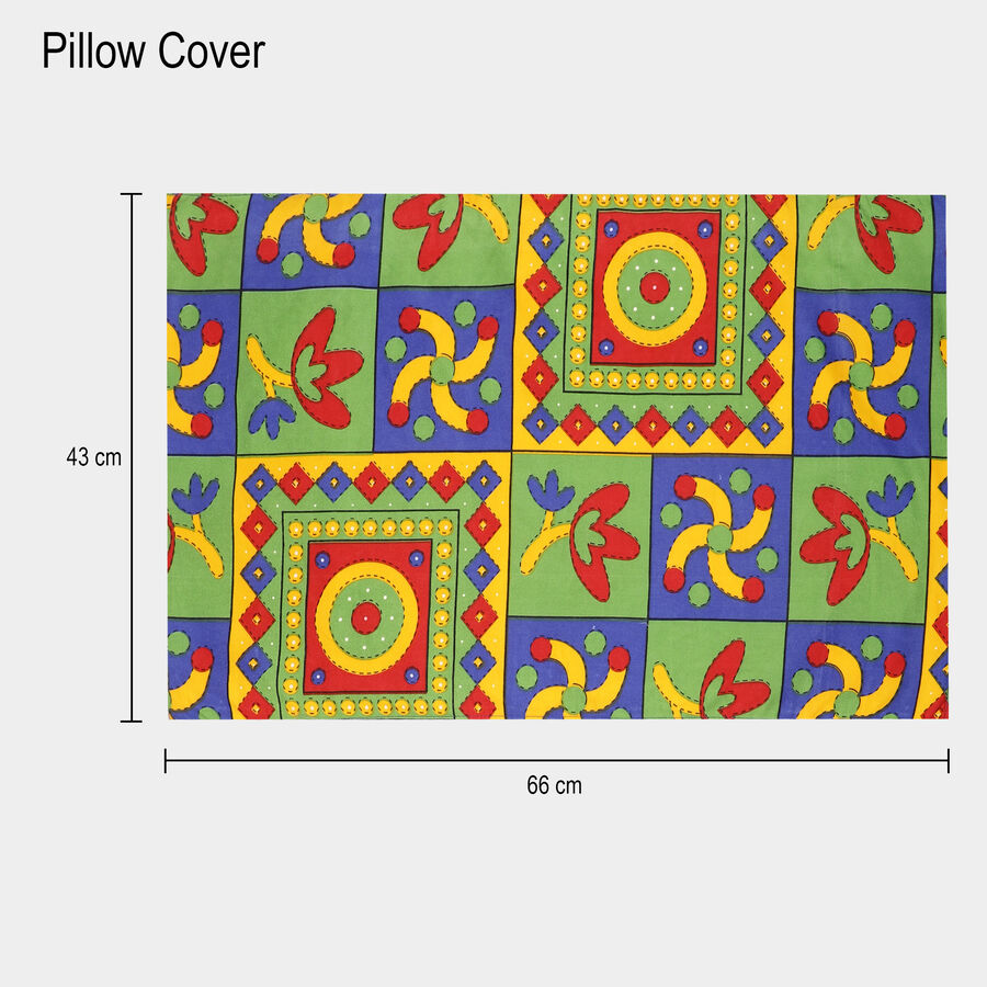 120 GSM Green Microfiber Double Bedsheet With Pillow Cover, , large image number null