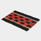 Maroon Polyester Cotton Door Mat, , small image number null