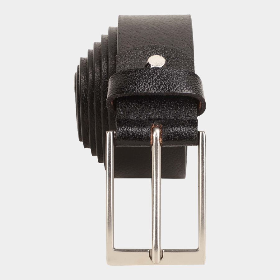 Men's Black Leather Formal Belt, , large image number null