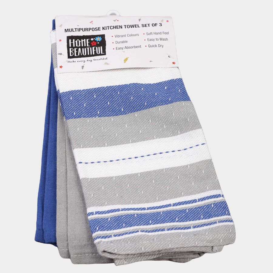 Set Of 3 Cotton Kitchen Napkin, , large image number null