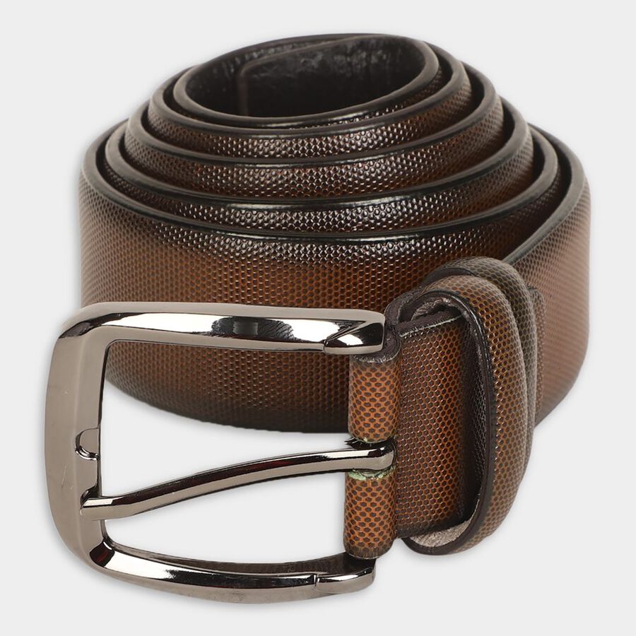 Men's Brown Polyurethane Casual Belt, , large image number null