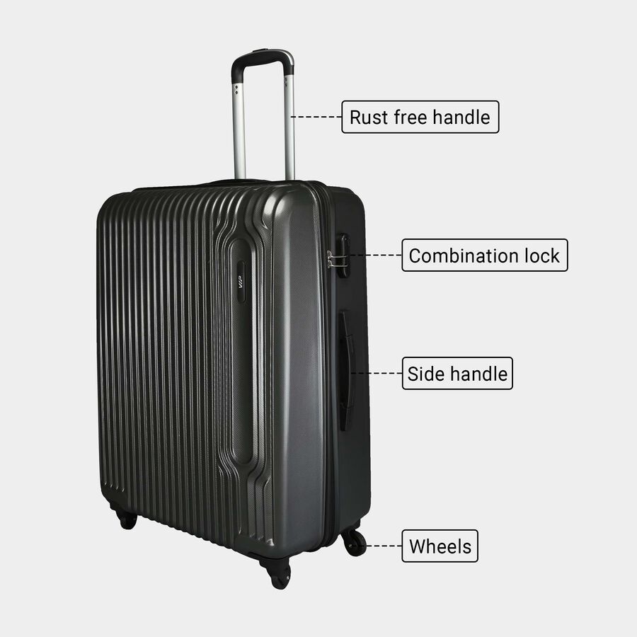 4 Wheel Hard Case Trolley, Set of 3, Small, Medium, Large, , large image number null