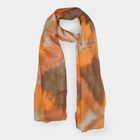 Women's Orange Cotton Scarf, , small