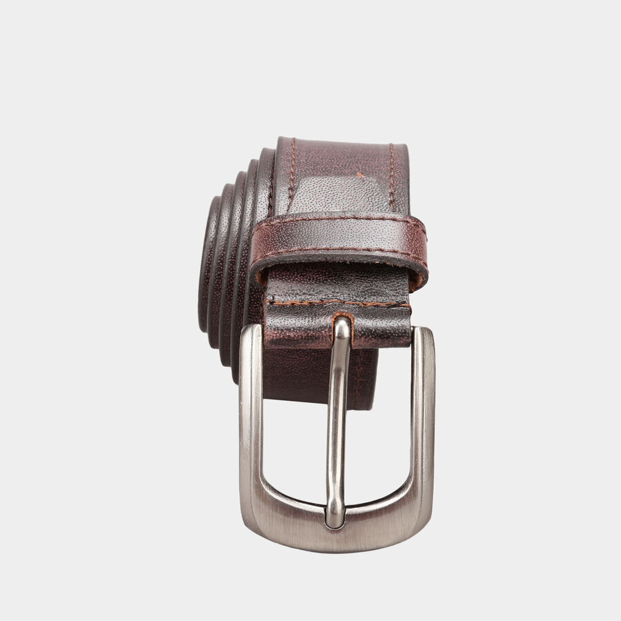 Men's Leather Casual Belt, Size 36, Textured, , large image number null