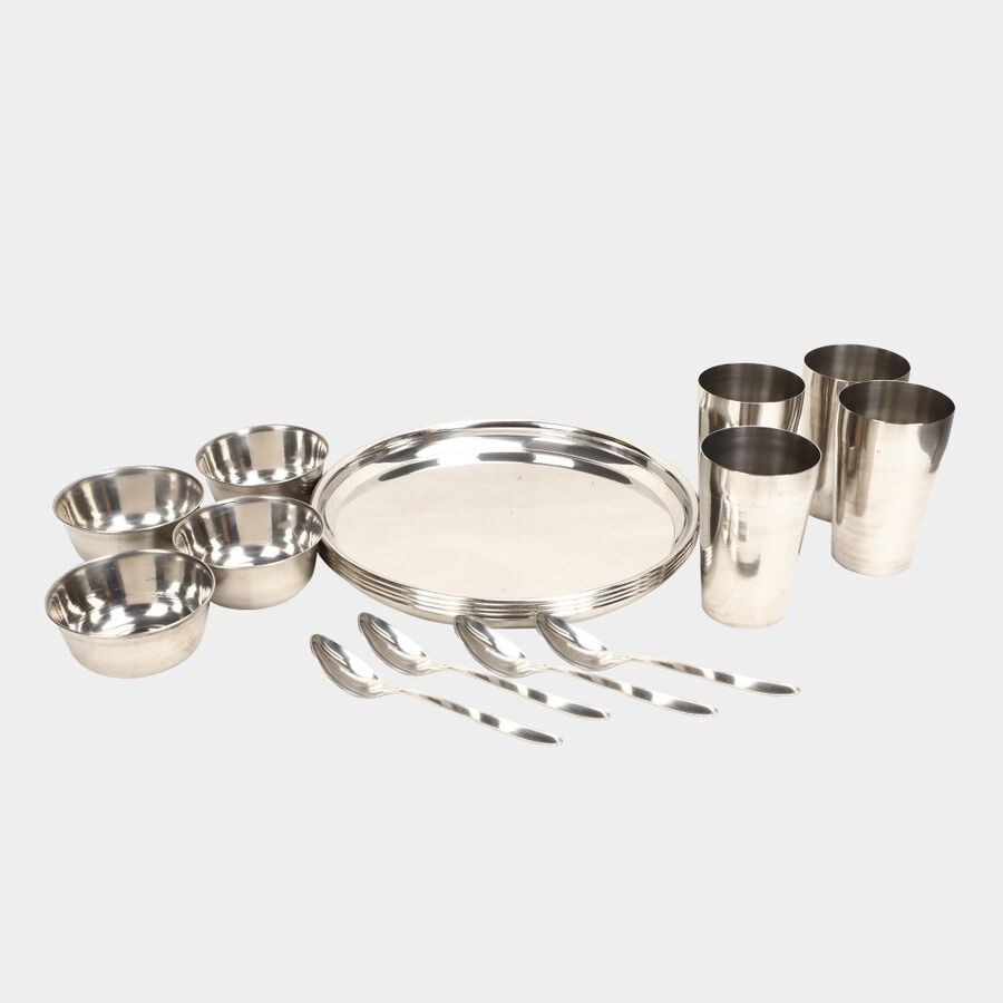 16 Pcs. Steel Dinner Set, , large image number null