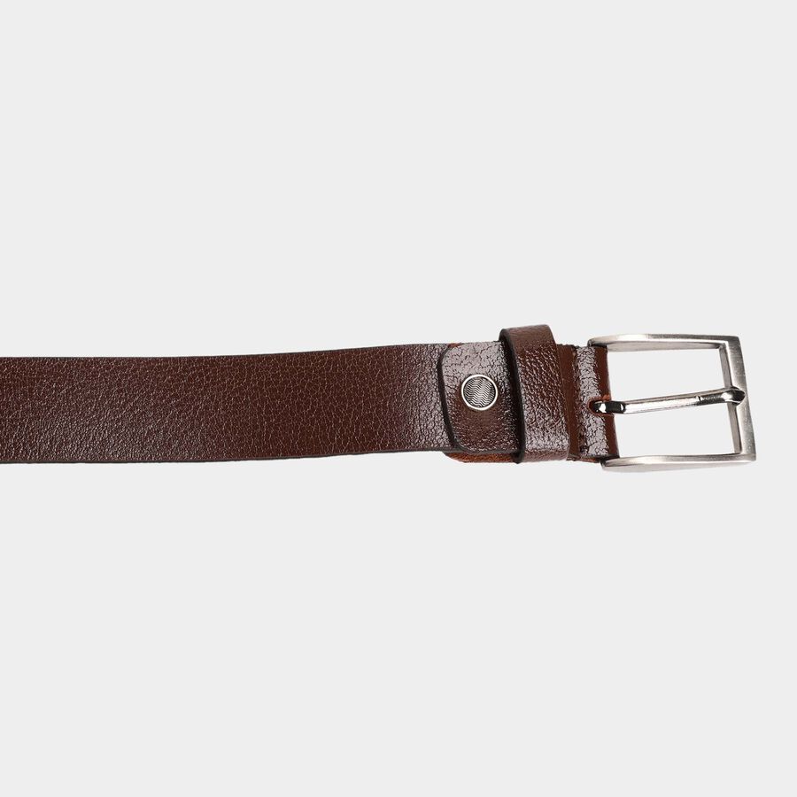 Men's Brown Leather Casual Belt, , large image number null