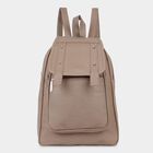 Women's Beige Polyurethane Backpack, , small image number null