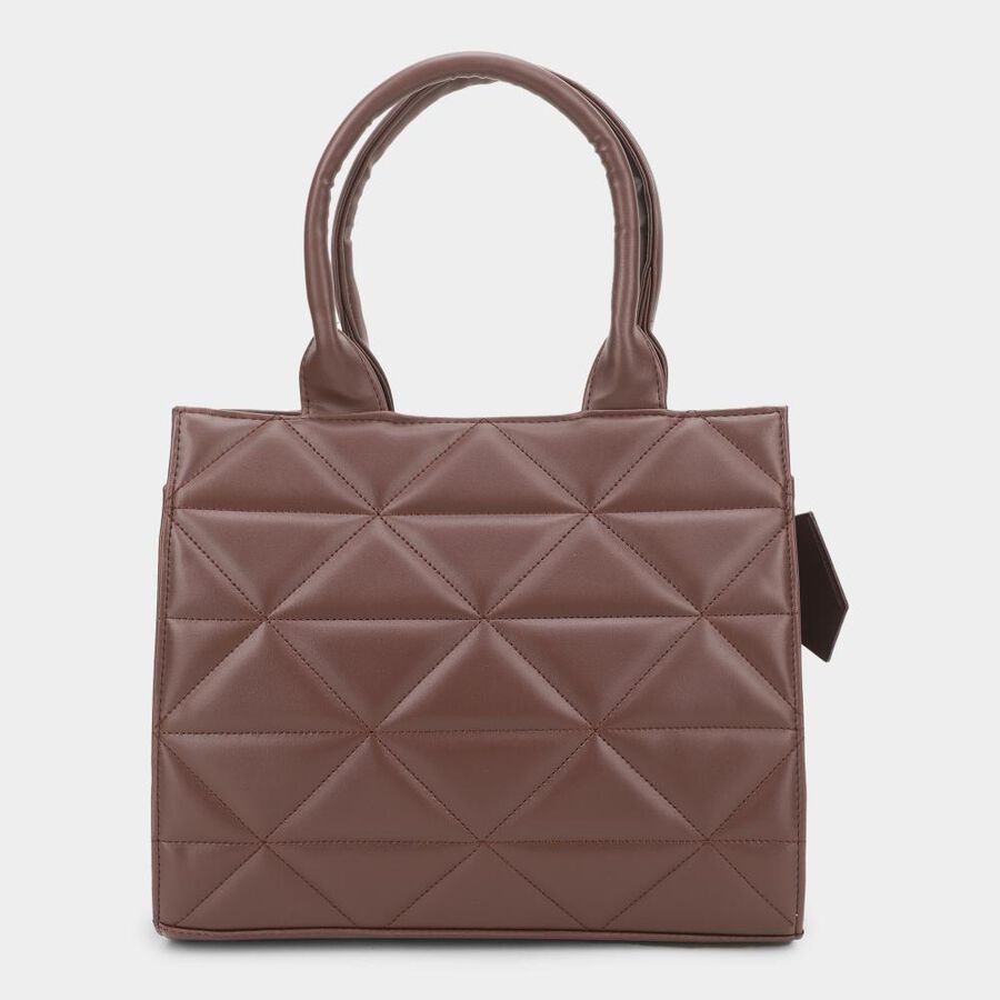 Women's Brown PU Handbag , , large